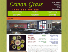 Tablet Screenshot of lemongrassthai.com.au